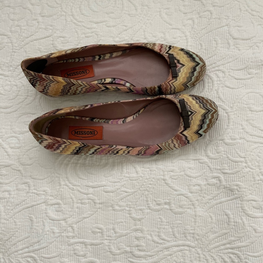 Missoni Ballet Flats - Chevron Print 38 - Picture 2 of 5